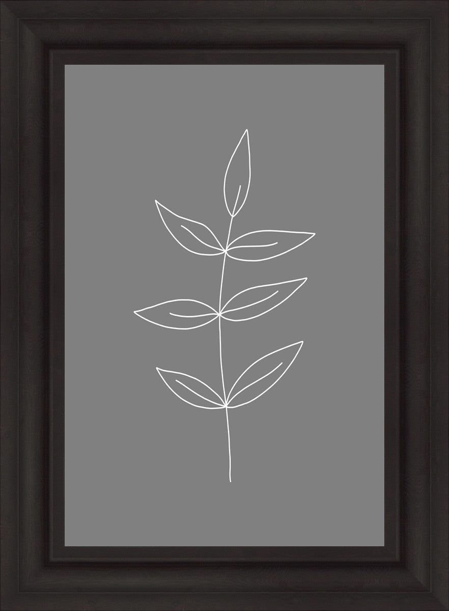 Minimalist Leaves Gray