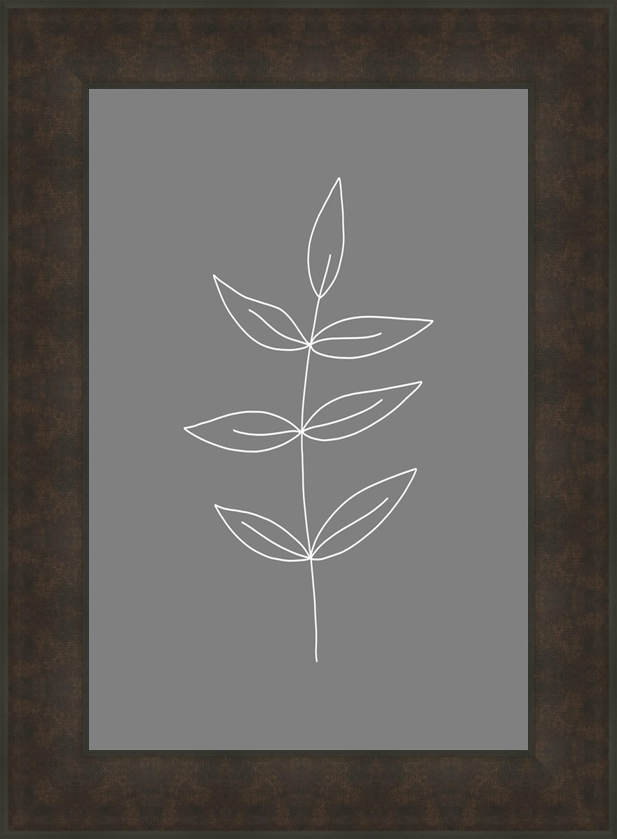 Minimalist Leaves Gray