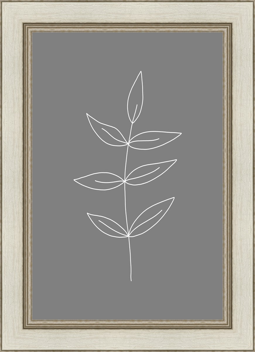Minimalist Leaves Gray