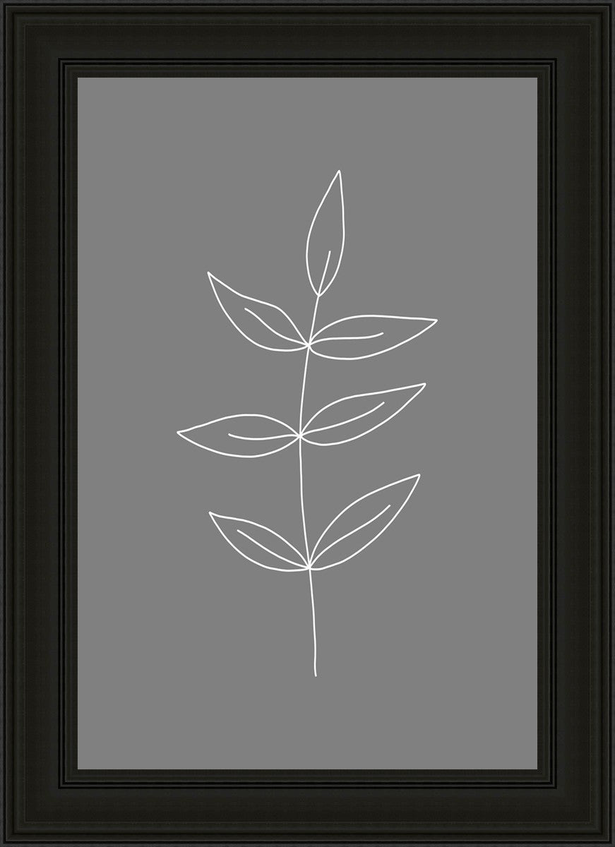 Minimalist Leaves Gray