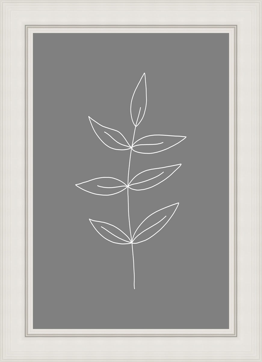 Minimalist Leaves Gray