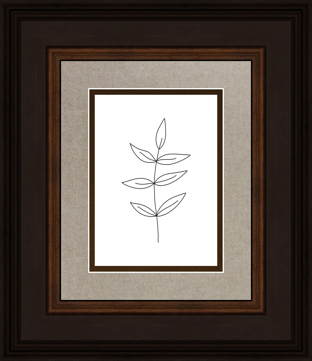 Minimalist Leaves White