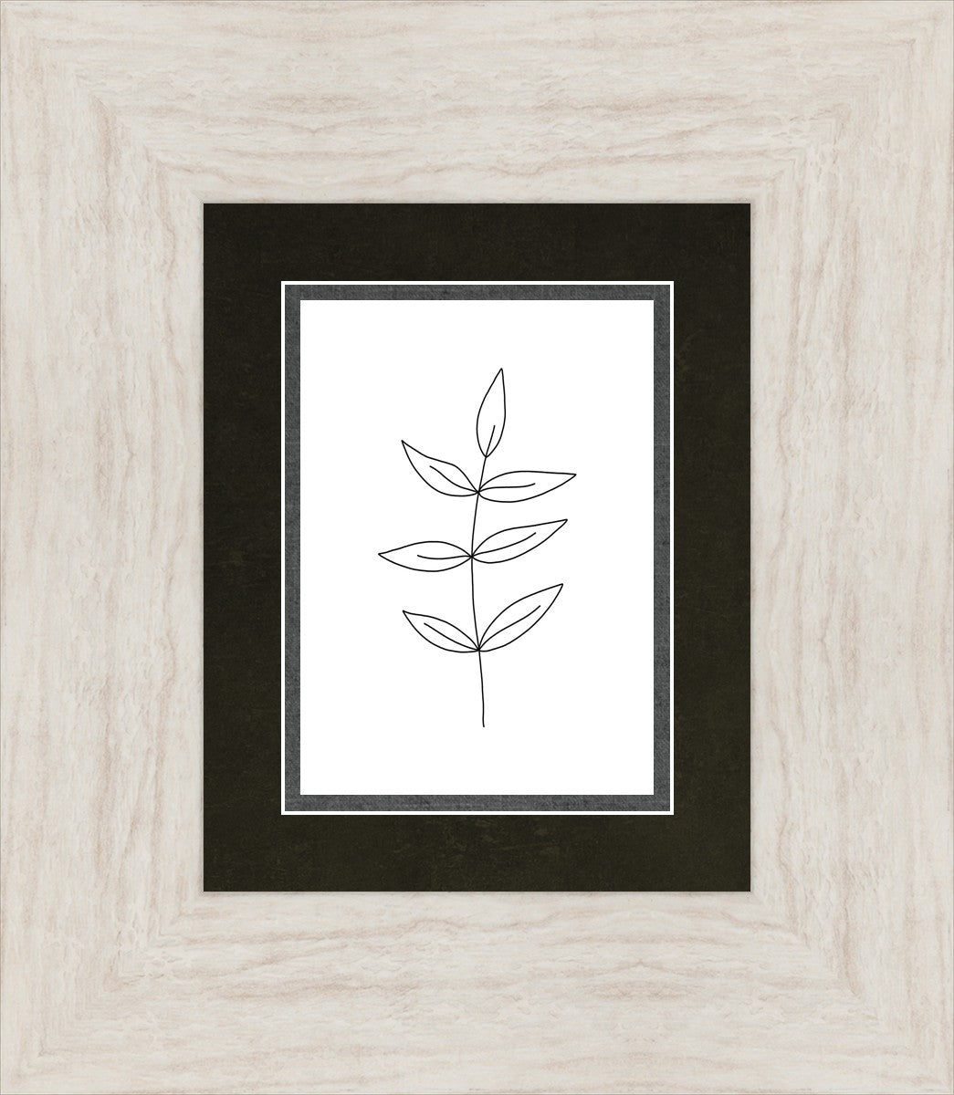 Minimalist Leaves White