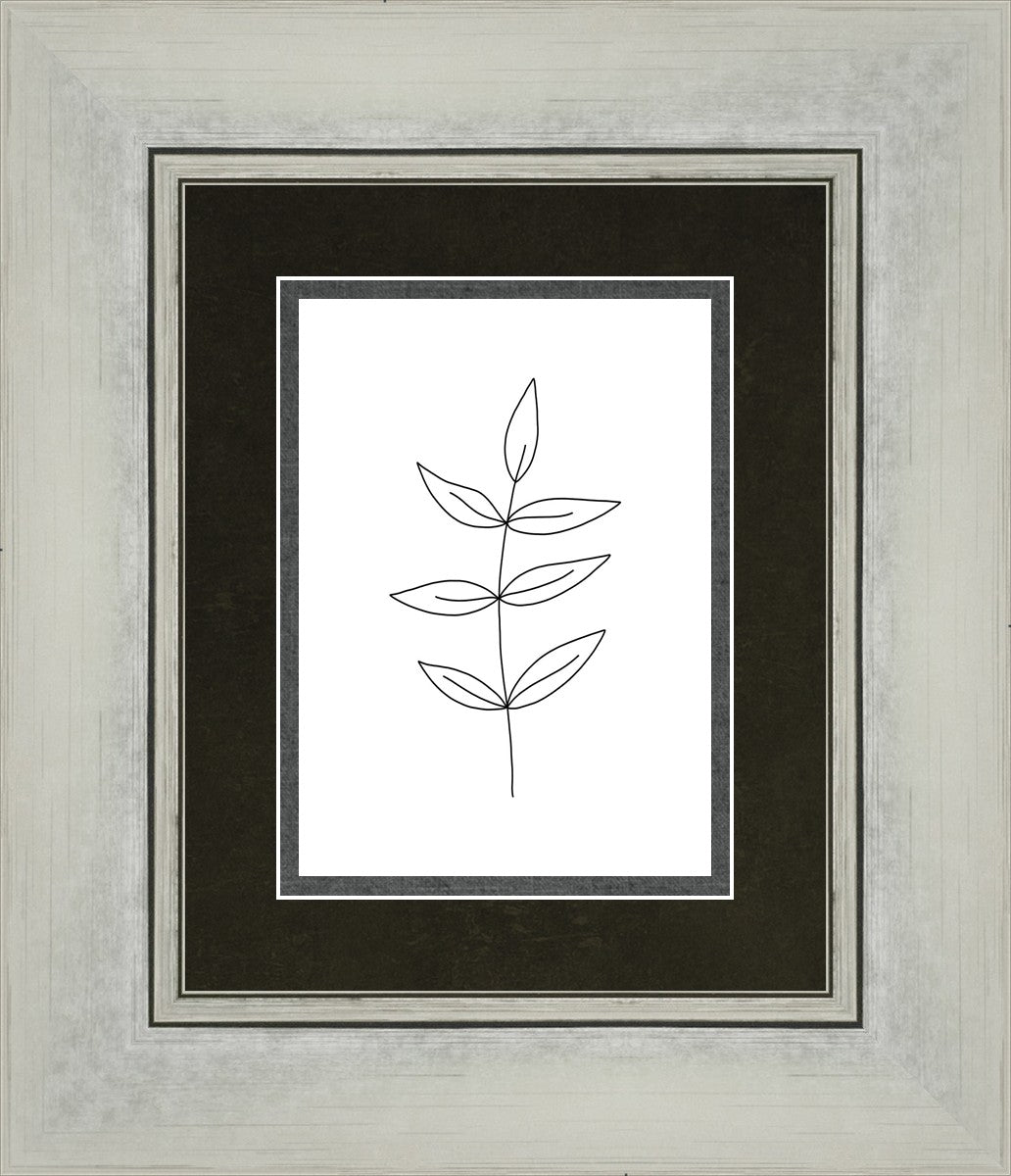 Minimalist Leaves White