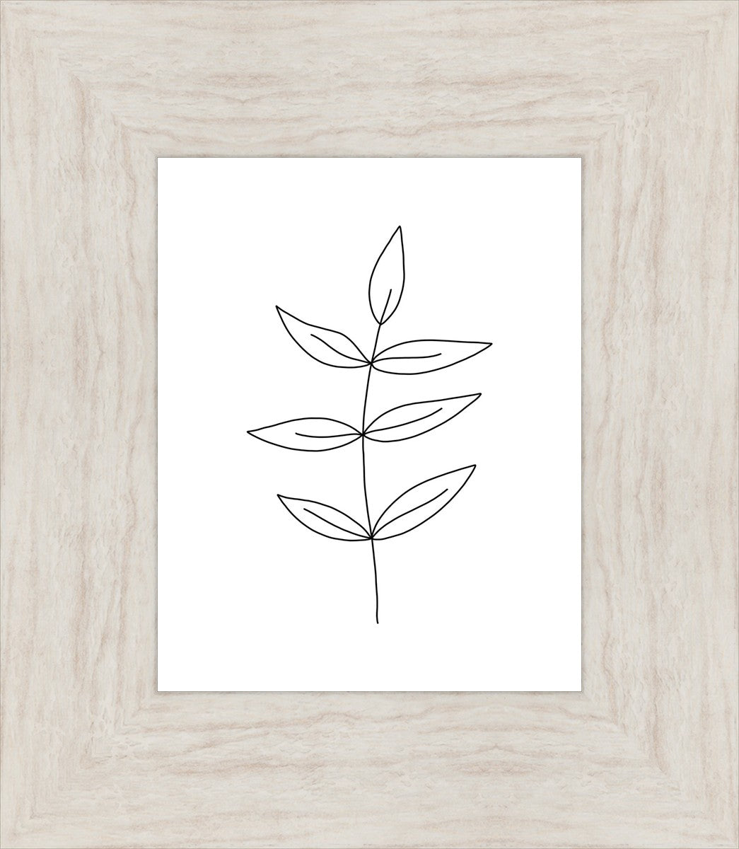 Minimalist Leaves White