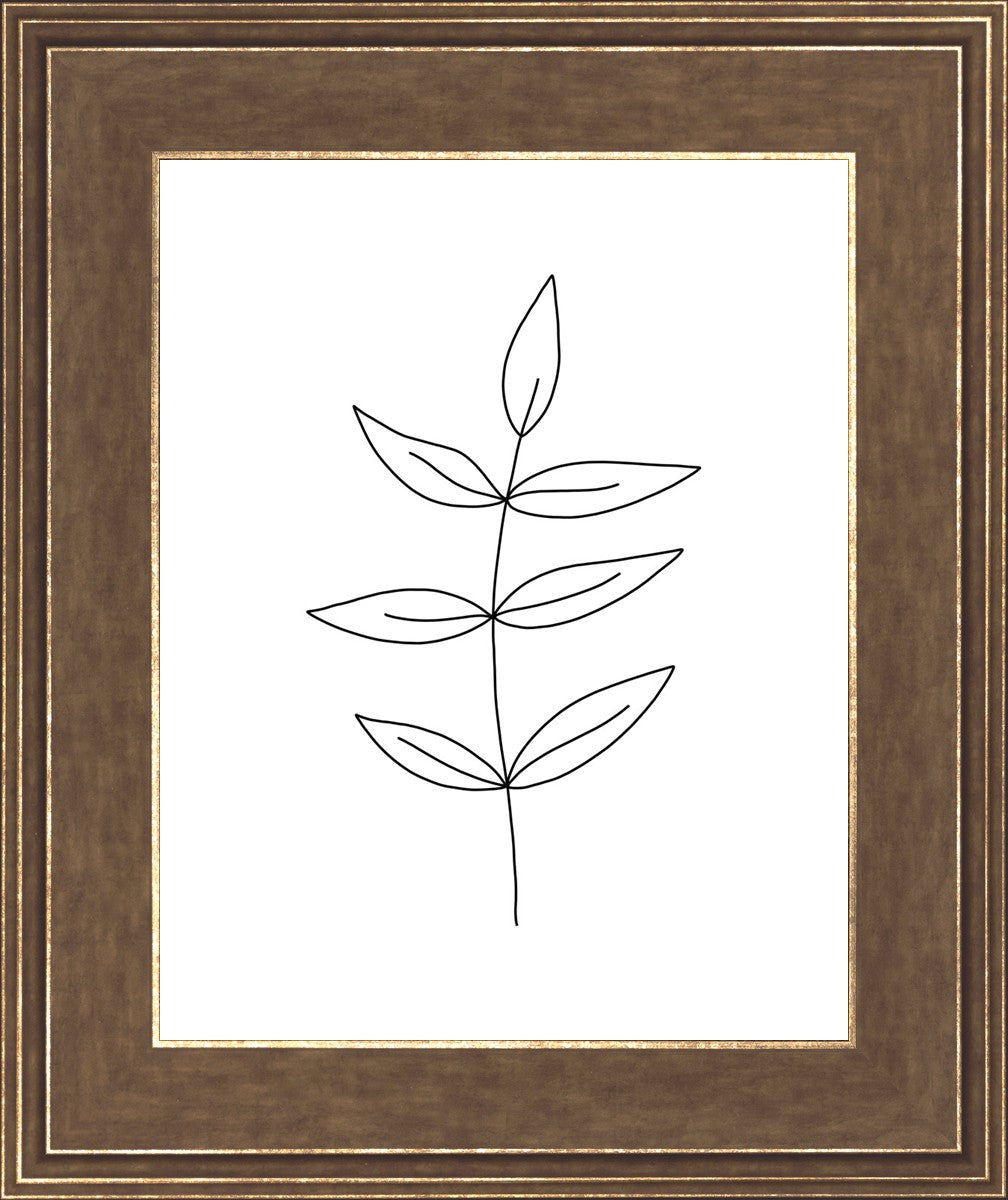 Minimalist Leaves White