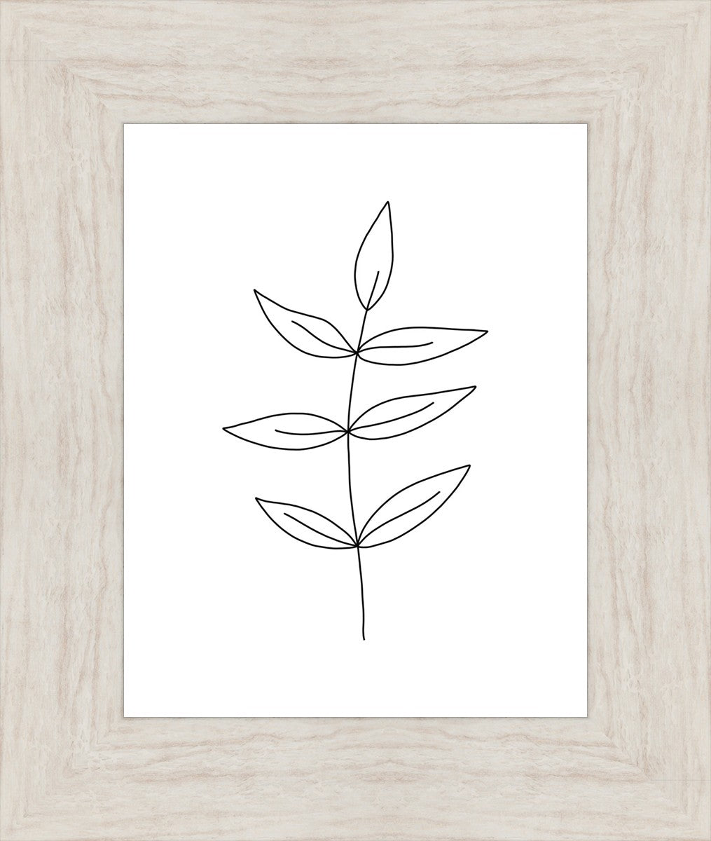 Minimalist Leaves White