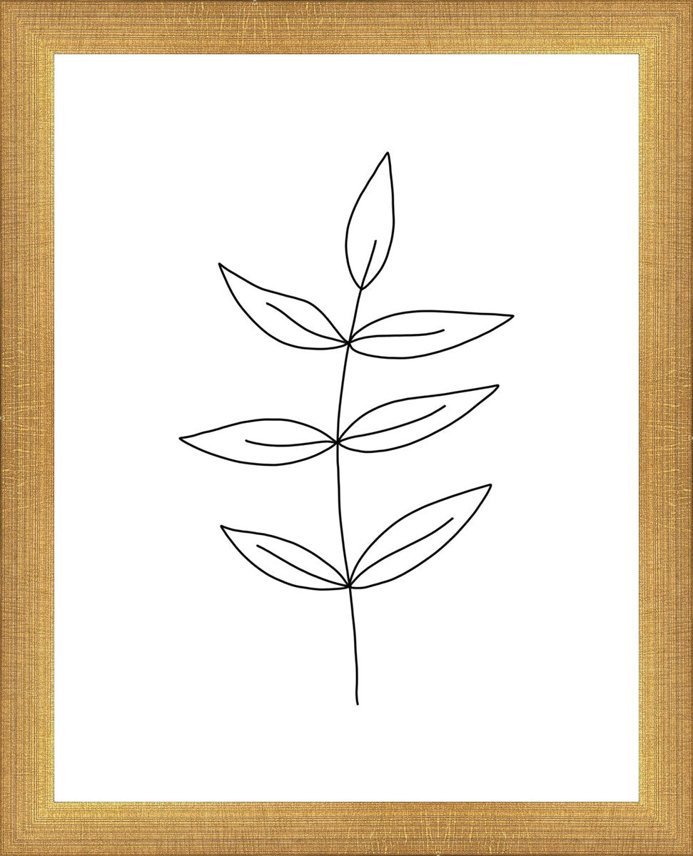 Minimalist Leaves White