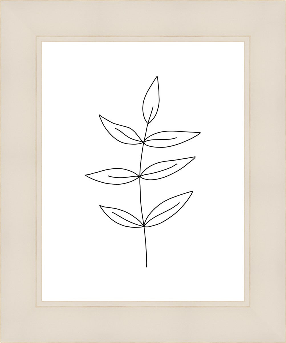 Minimalist Leaves White