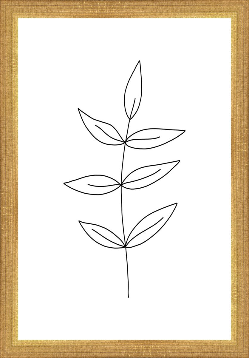 Minimalist Leaves White