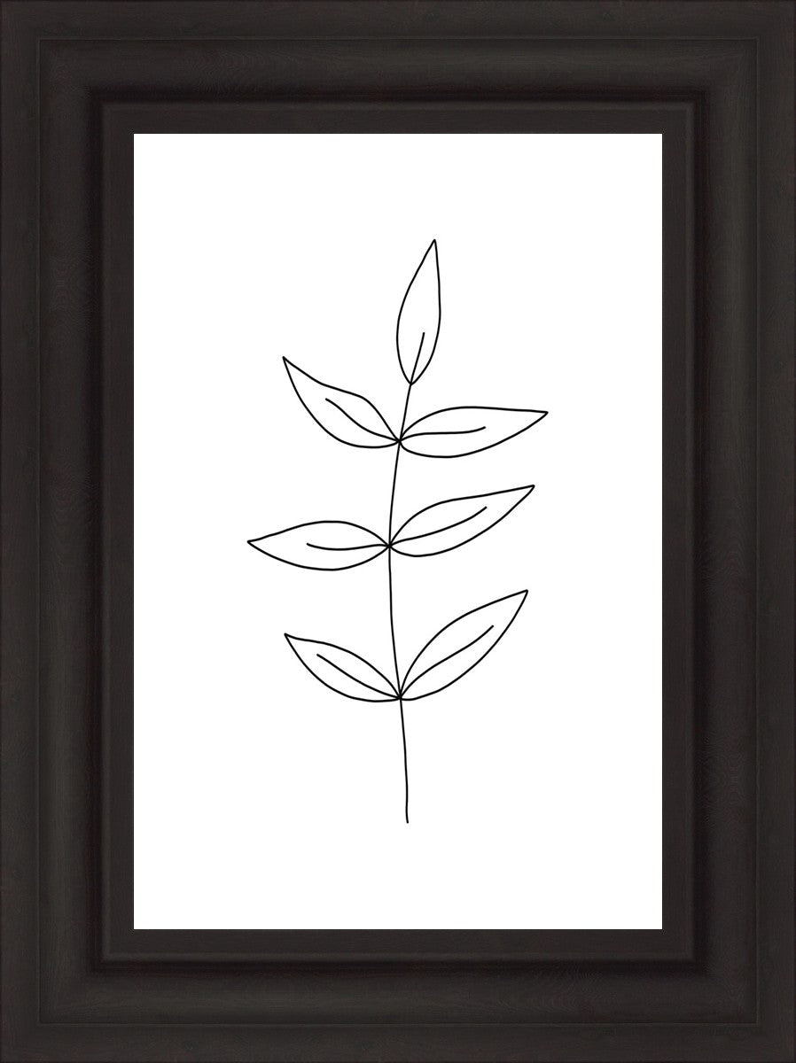 Minimalist Leaves White
