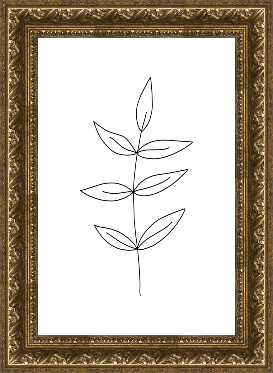 Minimalist Leaves White