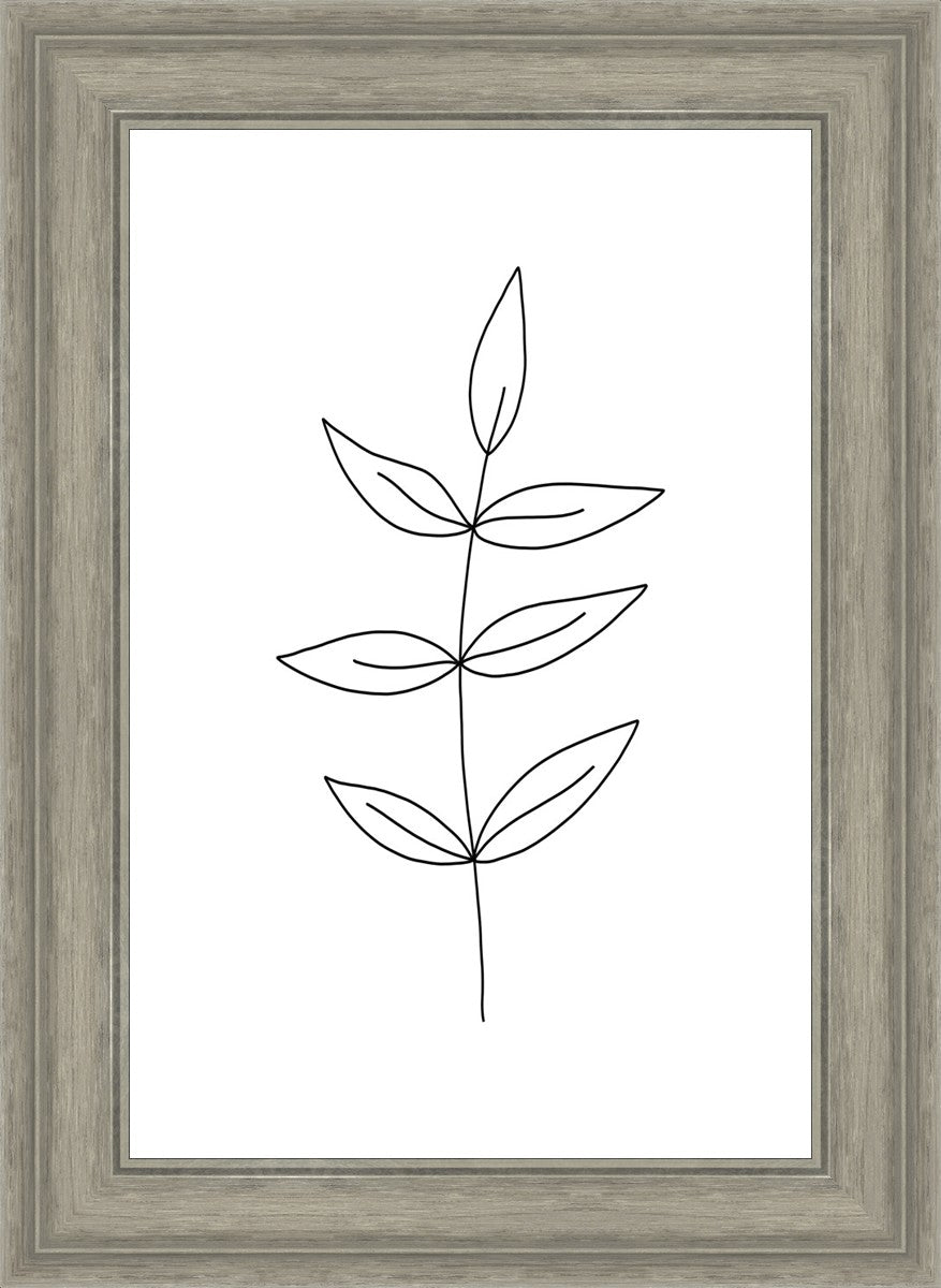 Minimalist Leaves White