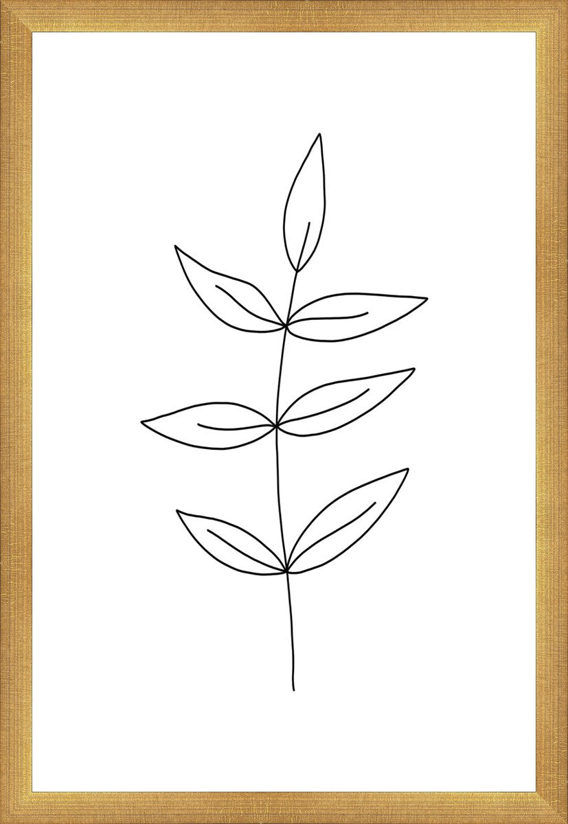 Minimalist Leaves White
