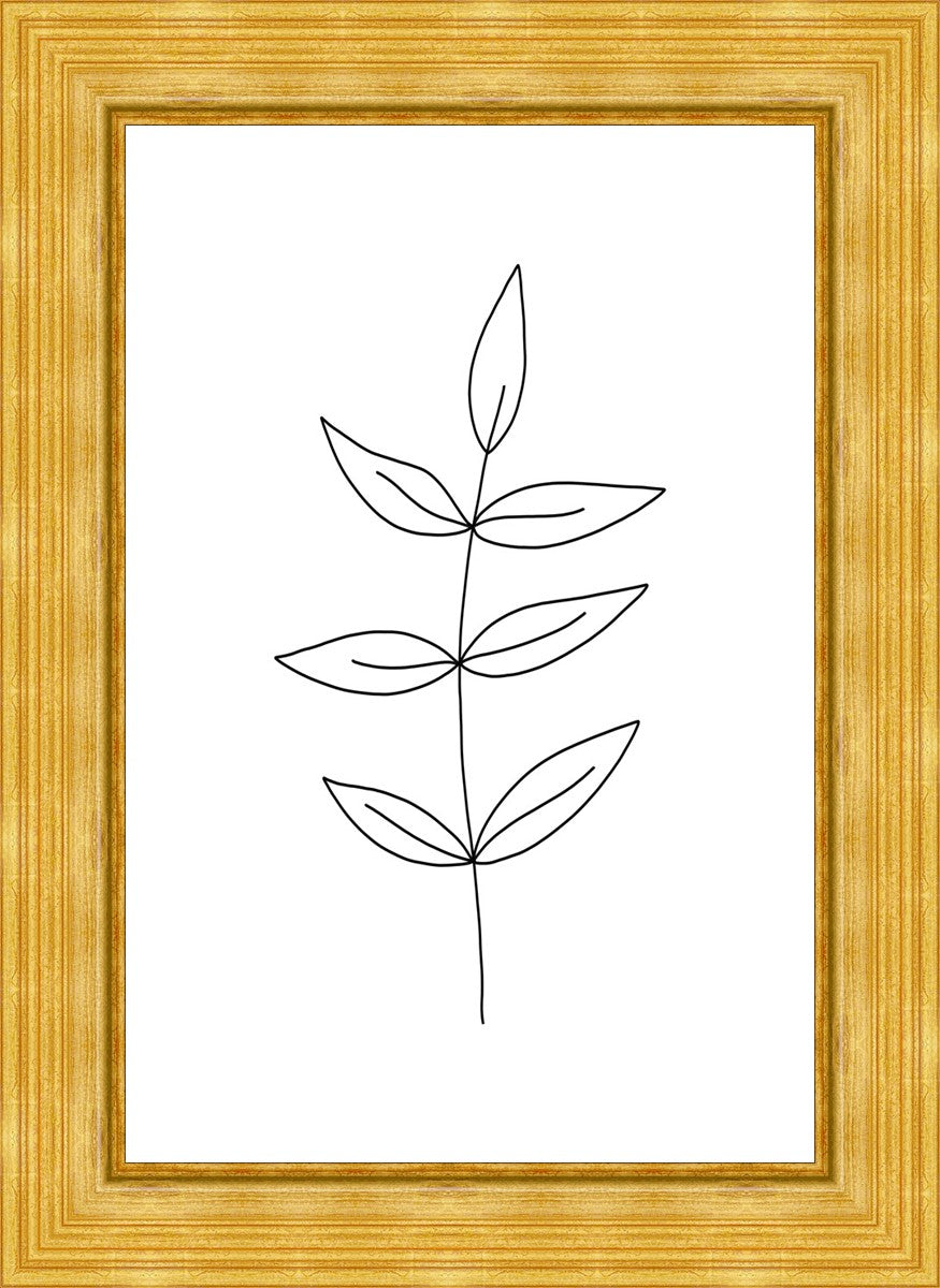 Minimalist Leaves White