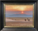 Wild Horses at Sunset Original Artwork