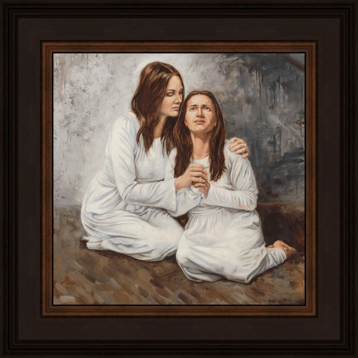 ministering by sandy freckleton gagon two women in white robes