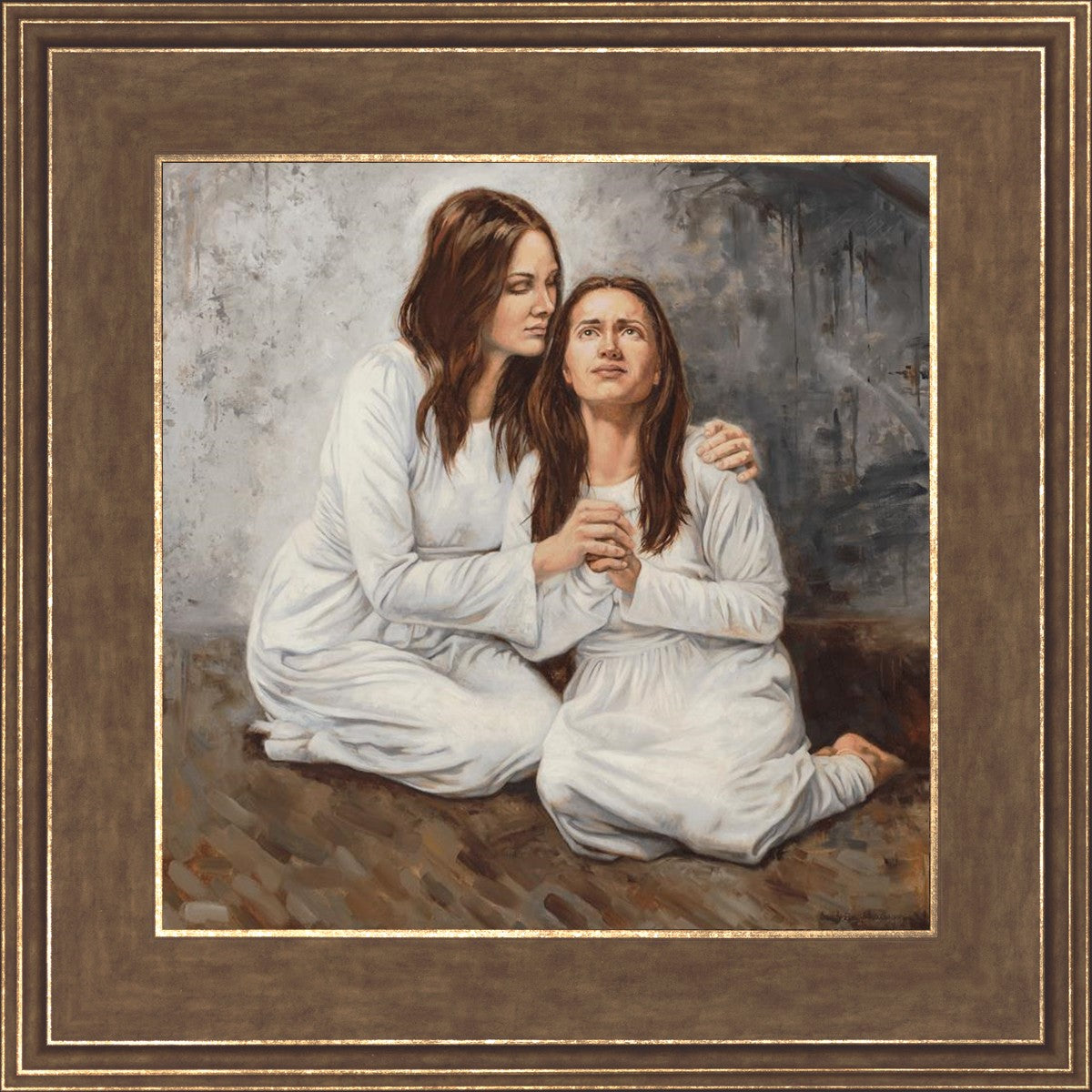 ministering by sandy freckleton gagon two women in white robes