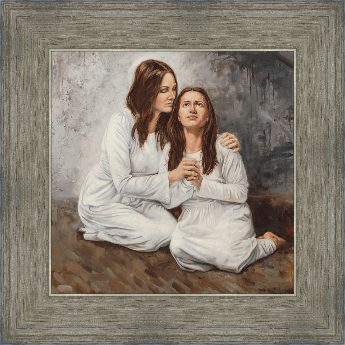 ministering by sandy freckleton gagon two women in white robes