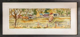 Oxen in Nauvoo Pasture Original Artwork