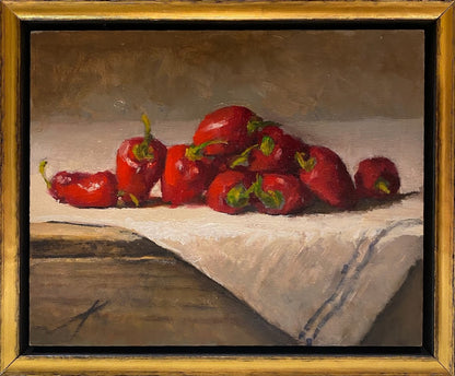 Red Fresno Peppers Original Artwork