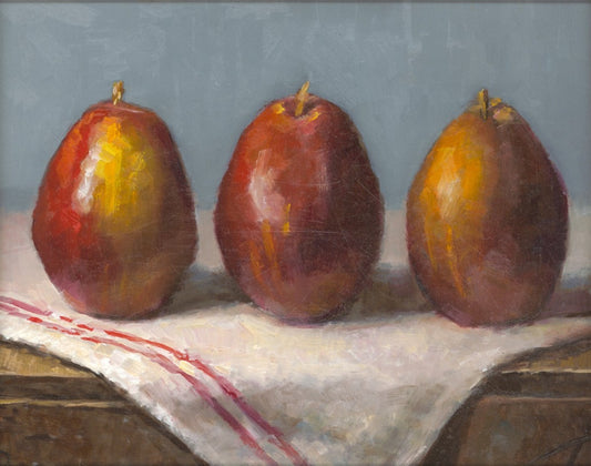 Three Red Anjous Original Artwork