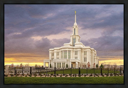 Payson Temple Storm Breaks Gallery Wrap