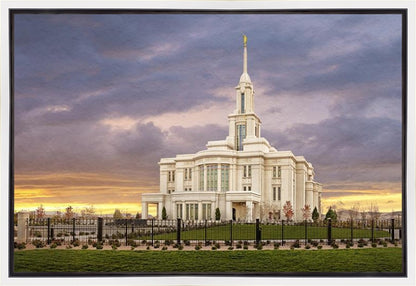 Payson Temple Storm Breaks Gallery Wrap