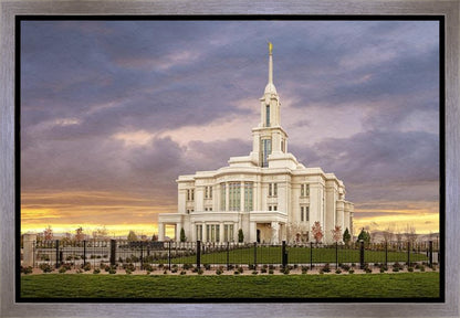 Payson Temple Storm Breaks Gallery Wrap