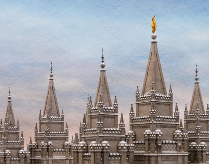 Salt Lake Temple Winter Ramparts Gallery Wrap
