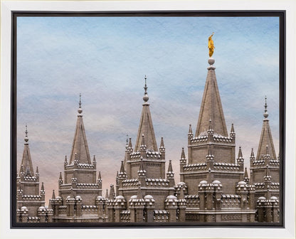Salt Lake Temple Winter Ramparts Gallery Wrap