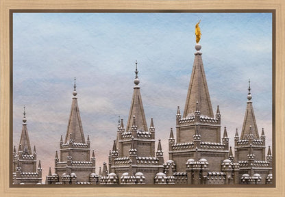 Salt Lake Temple Winter Ramparts Gallery Wrap