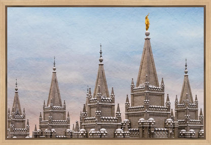 Salt Lake Temple Winter Ramparts Gallery Wrap