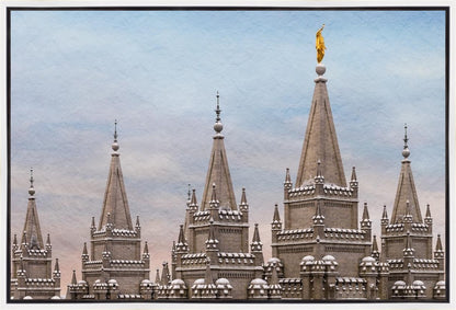 Salt Lake Temple Winter Ramparts Gallery Wrap