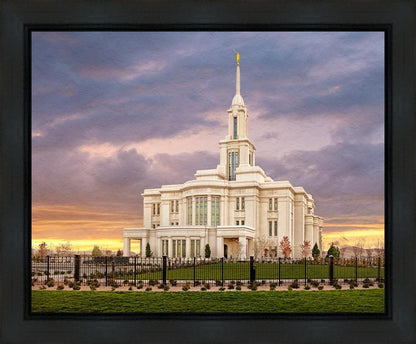 Payson Temple Storm Breaks Gallery Wrap