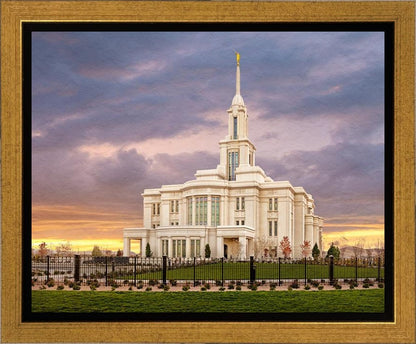 Payson Temple Storm Breaks Gallery Wrap