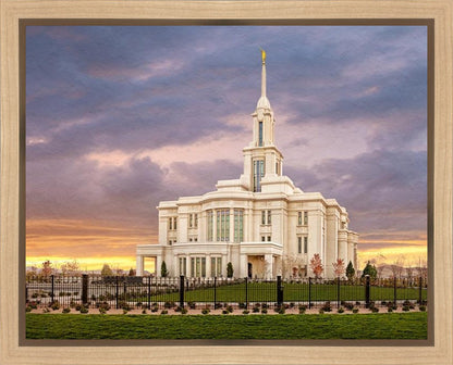 Payson Temple Storm Breaks Gallery Wrap