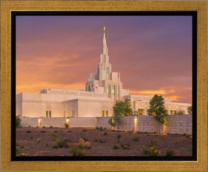 Phoenix Temple Sunset Gallery Wrap