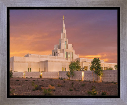 Phoenix Temple Sunset Gallery Wrap