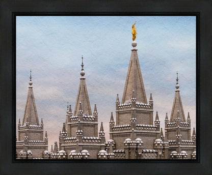 Salt Lake Temple Winter Ramparts Gallery Wrap
