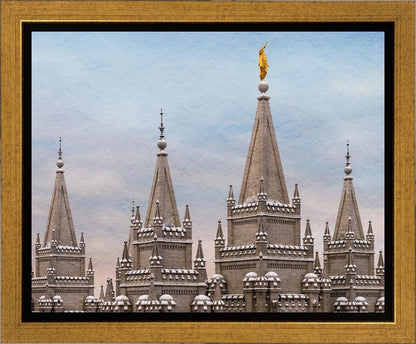 Salt Lake Temple Winter Ramparts Gallery Wrap