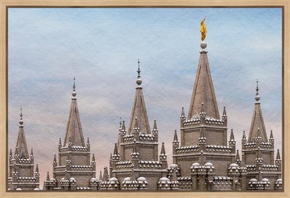 Salt Lake Temple Winter Ramparts Gallery Wrap