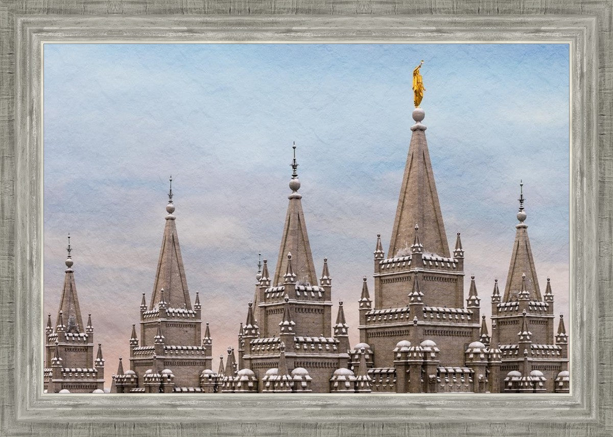 Salt Lake Temple Winter Ramparts