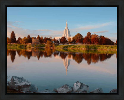 Idaho Falls Sunset on the River Gallery Wrap