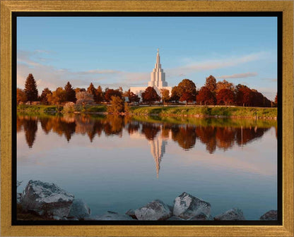 Idaho Falls Sunset on the River Gallery Wrap