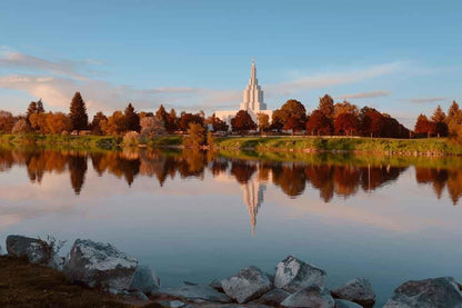 Idaho Falls Sunset on the River Gallery Wrap
