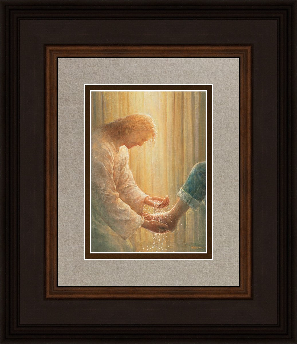 Sanctification by Yongsung Kim of Jesus Christ washing the feet of