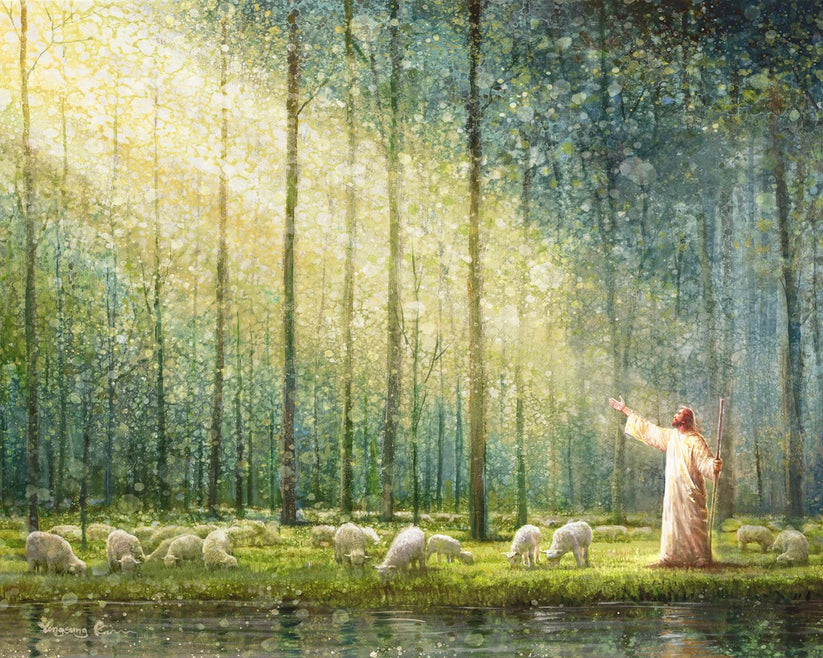 Rest by Yongsung Kim Rest by Yongsung Kim. Jesus Christ in a forest ...