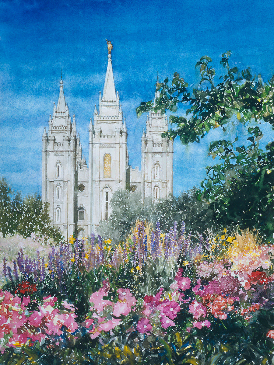 Salt Lake Temple in Summer