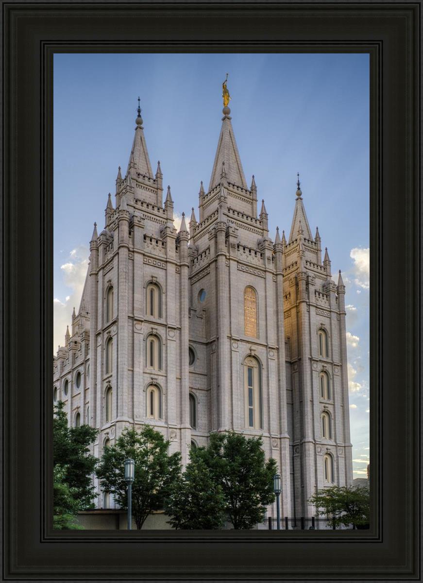 Salt Lake City Utah Temple Rays of Light Portrait